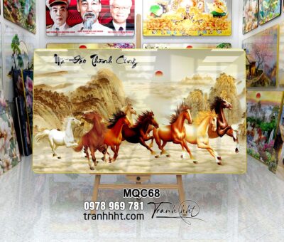 Tranh Ngựa Bát Mã MQC68