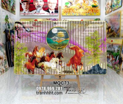 Tranh Ngựa Bát Mã MQC73