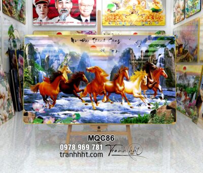 Tranh Ngựa Bát Mã MQC86
