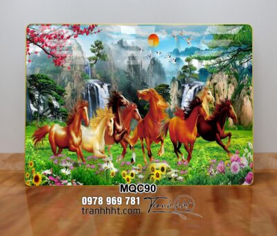 Tranh Ngựa Bát Mã MQC90