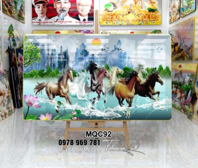 Tranh Ngựa Bát Mã MQC92