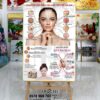 Tranh spa làm đẹp, tranh điều trị da, tranh massage da mặt, Tranh Spa dưỡng sinh đông y làm đẹp điều trị tráng gương treo tường SPQC111