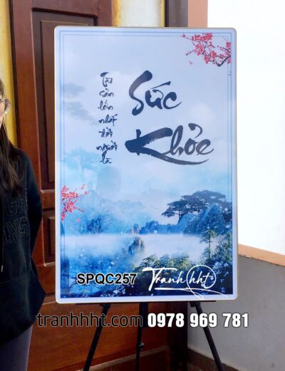 Tranh spa đông y trị liệu, tranh đông y sức khoẻ, Tranh Spa dưỡng sinh đông y sức khỏe tráng gương treo tường SPQC257