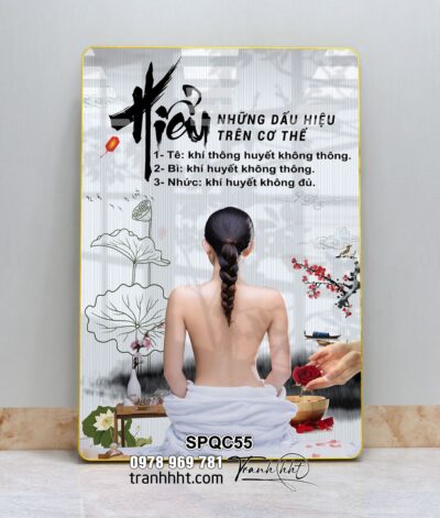 Tranh spa làm đẹp, Tranh Spa dưỡng sinh hiểu những dấu hiệu tê, bì, nhức tráng gương treo tường SPQC55