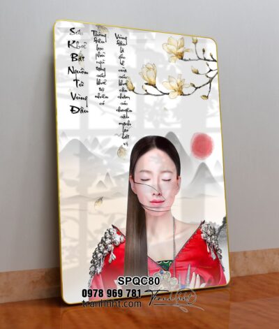 Khung ảnh spa, tranh spa đông y, Tranh Spa dưỡng sinh thư giãn tráng trí tráng gương treo tường SPQC80