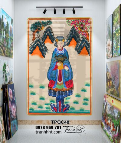 Tranh Tứ Phủ Bà Chúa Xứ TPQC48