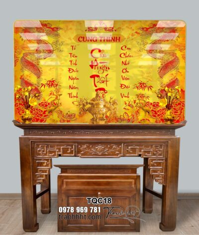 Tranh Phòng Thờ Cửu Huyền Thất Tổ TQC18