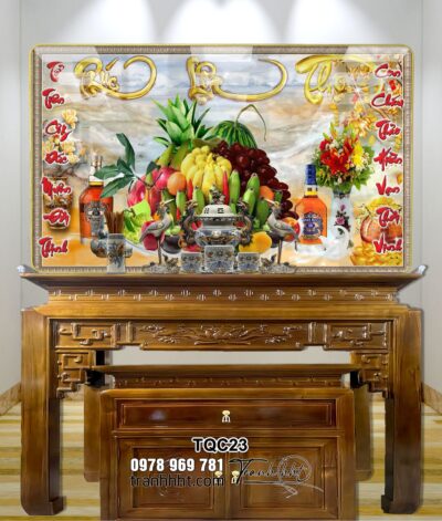 Tranh Phòng Thờ Cửu Huyền Thất Tổ TQC23