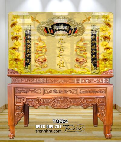 Tranh Phòng Thờ Cửu Huyền Thất Tổ TQC24