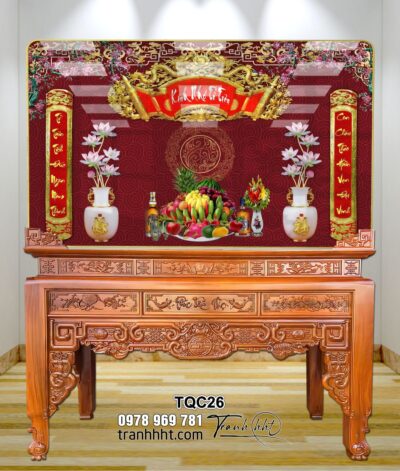 Tranh Phòng Thờ Cửu Huyền Thất Tổ TQC26