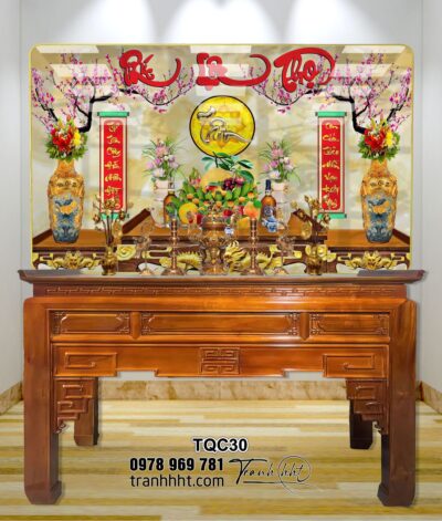 Tranh Phòng Thờ Cửu Huyền Thất Tổ TQC30