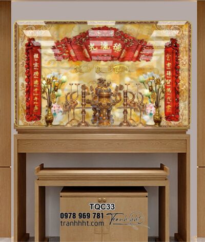 Tranh Phòng Thờ Cửu Huyền Thất Tổ TQC33