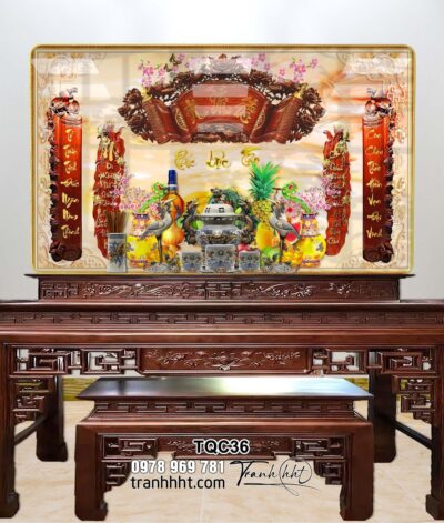 Tranh Phòng Thờ Cửu Huyền Thất Tổ TQC36