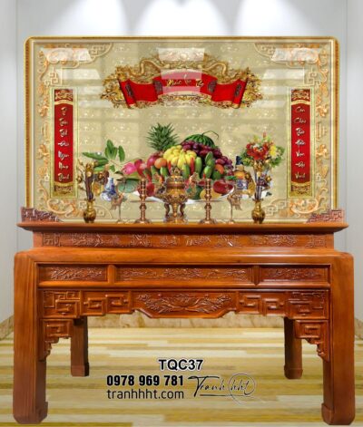 Tranh Phòng Thờ Cửu Huyền Thất Tổ TQC37