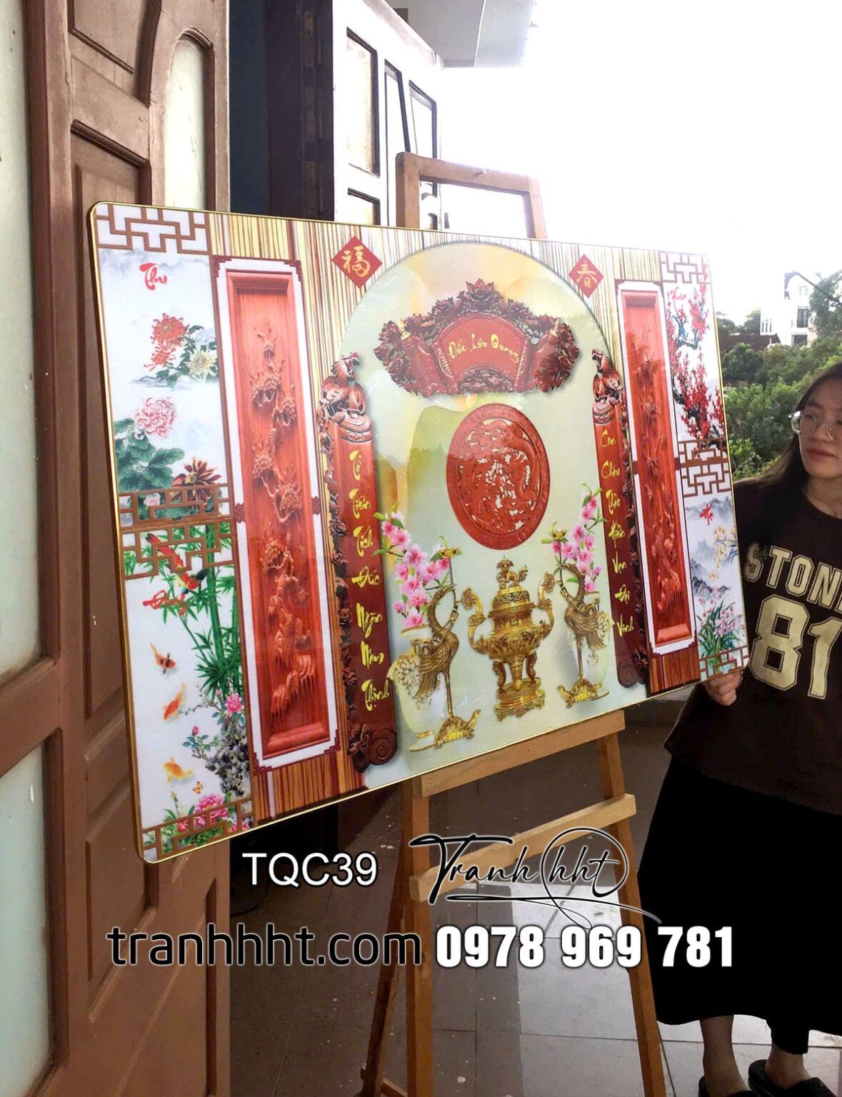 Tranh đức lưu quang, khung ảnh thờ, tranh tủ thờ, Tranh treo tường ...