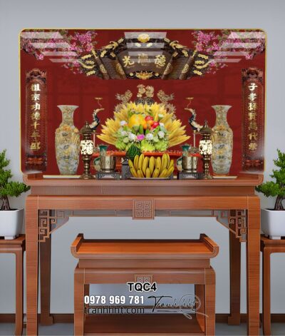 Tranh Phòng Thờ Cửu Huyền Thất Tổ TQC4