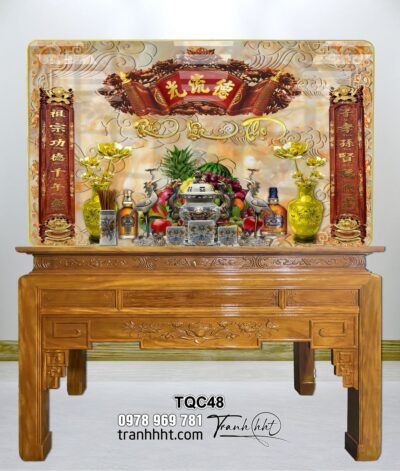 Tranh Phòng Thờ Cửu Huyền Thất Tổ TQC48