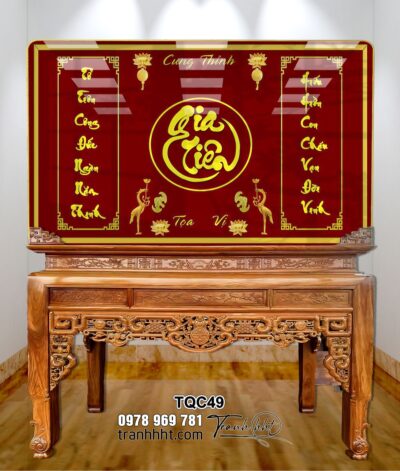 Tranh Phòng Thờ Cửu Huyền Thất Tổ TQC49