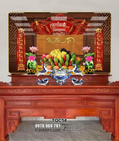 Tranh Phòng Thờ Cửu Huyền Thất Tổ TQC54