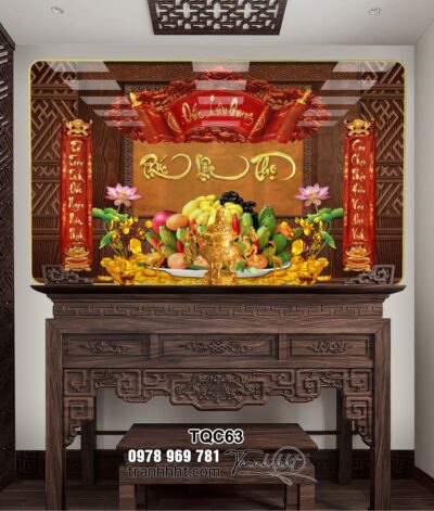 Tranh Phòng Thờ Cửu Huyền Thất Tổ TQC63