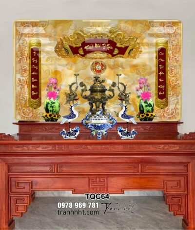 Tranh Phòng Thờ Cửu Huyền Thất Tổ TQC64