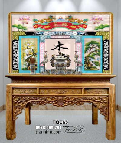 Tranh Phòng Thờ Cửu Huyền Thất Tổ TQC65