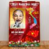 Khung tranh bác Hồ, Tranh Bác Hồ lãnh tụ vĩ đại việt nam, bản đồ việt nam, bản đồ 34 tỉnh UT180
