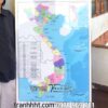 Khung tranh bản đồ việt nam, Bản đồ hành chính việt nam, bản đồ việt nam 34 tỉnh, tranh Việt Nam tráng gương UT199