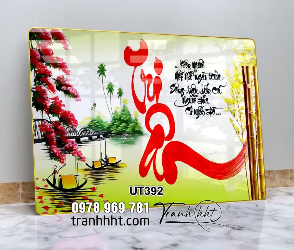 Tranh thư pháp treo tường, tranh tặng thầy cô, tranh kỷ niệm 20 tháng 11, tranh thầy cô treo tường tráng gương canvas, Khung tranh thư pháp, tranh treo tường