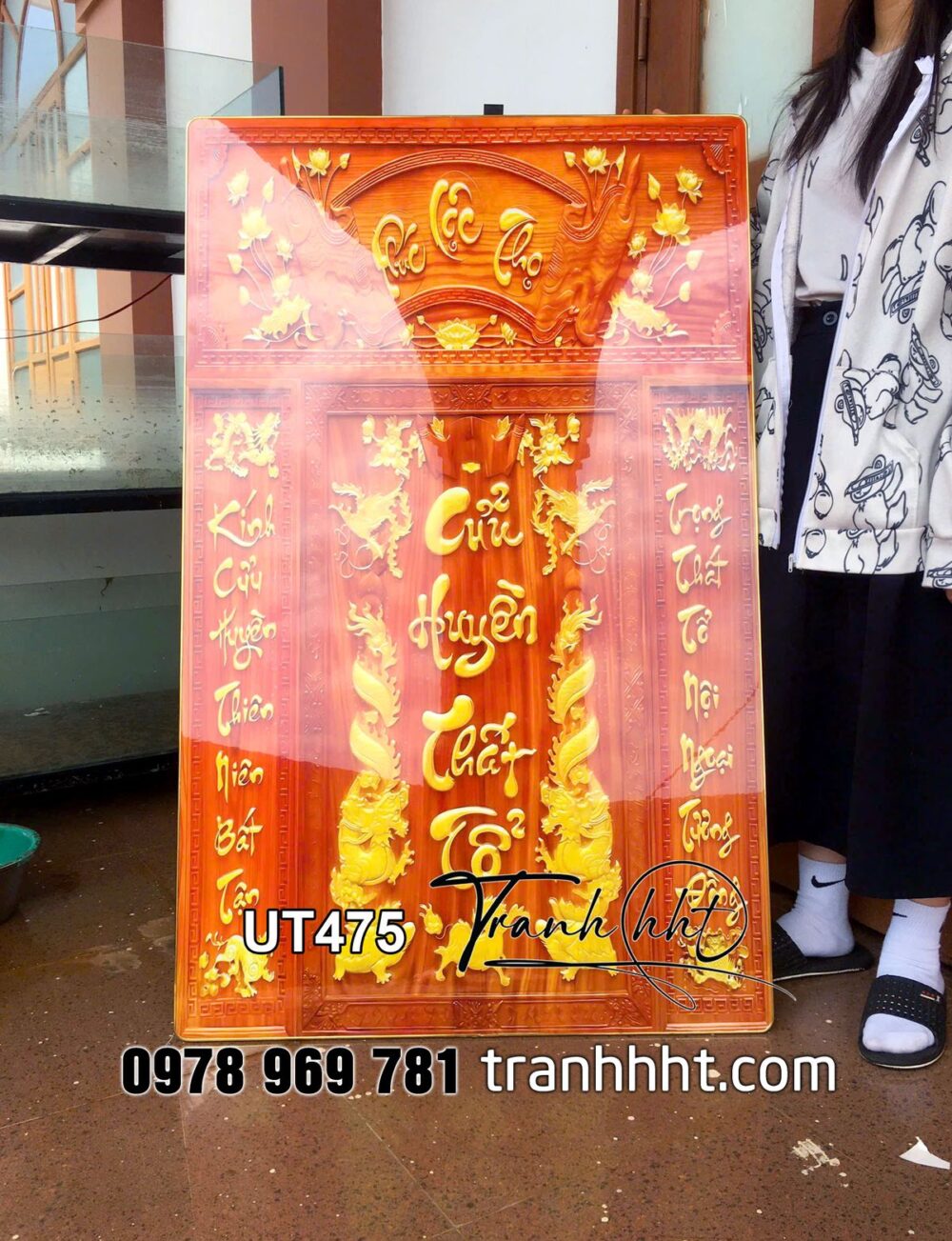 Tranh nhà giáo việt nam 20 tháng 11, tranh thư pháp tri ân thầy cô, tranh thư pháp ông bà cha mẹ, tranh chữ thư pháp tổ tiên, tranh tặng thầy cô UT397