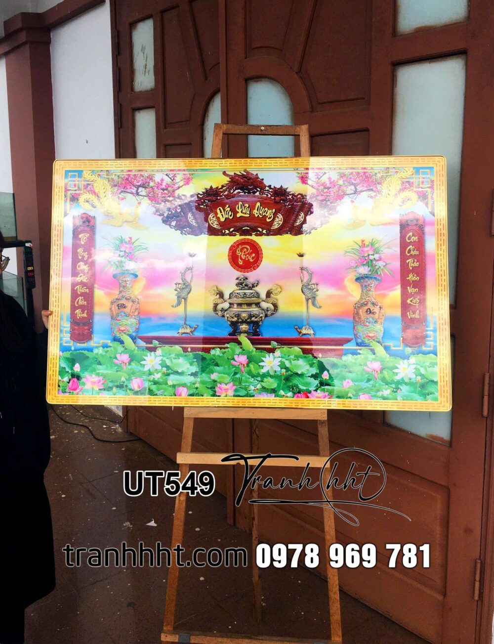 Tranh nhà giáo việt nam 20 tháng 11, tranh thư pháp tri ân thầy cô, tranh thư pháp ông bà cha mẹ, tranh chữ thư pháp tổ tiên, tranh tặng thầy cô UT397