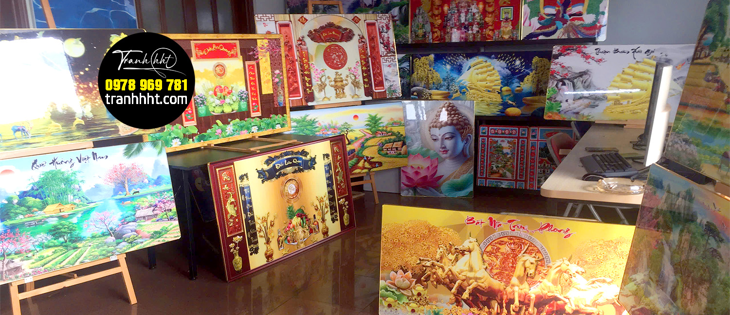Tranh treo tường tráng gương canvas, Lịch Tết treo tường, tranh HHT, Khung tranh treo tường decor