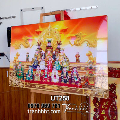 Tranh phòng thờ bàn thờ tứ phủ, tranh tứ phủ sơn trang, tranh hội đồng tam tứ phủ, tranh bà chúa xứ thiên cung ngọc minh tráng gương treo tường UT258