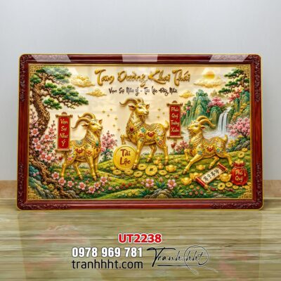 Tranh Tài Lộc Thần Tài Bonsai Tết UT2238