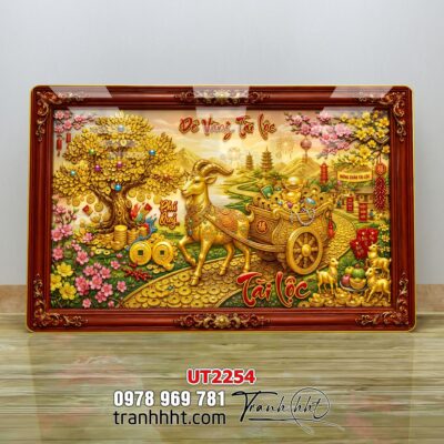 Tranh Tài Lộc Thần Tài Bonsai Tết UT2254