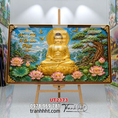 Tranh phật giáo quan âm bồ tát phật adida thích ca UT2373