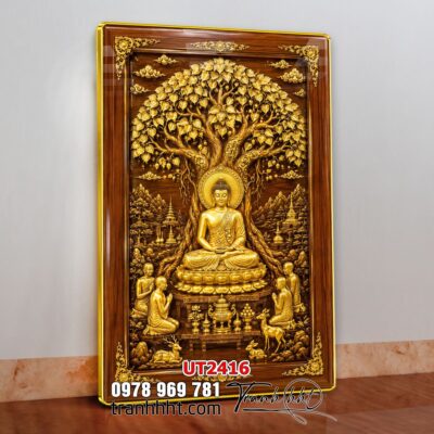 Tranh phật giáo quan âm bồ tát phật adida thích ca UT2416