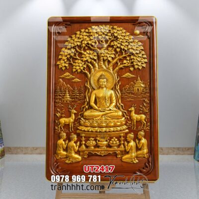 Tranh phật giáo quan âm bồ tát phật adida thích ca UT2417
