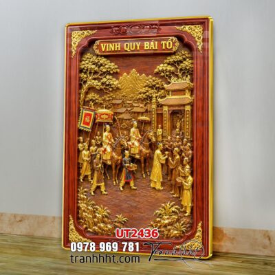 Tranh thư pháp tri ân cha mẹ thầy cô treo tường UT2436