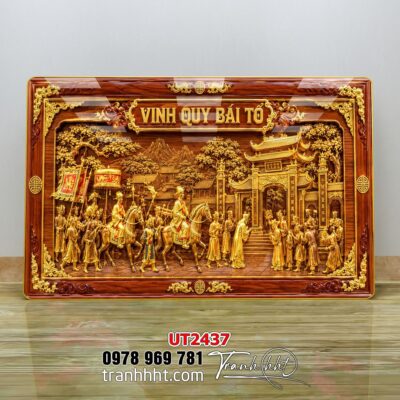Tranh thư pháp tri ân cha mẹ thầy cô treo tường UT2437