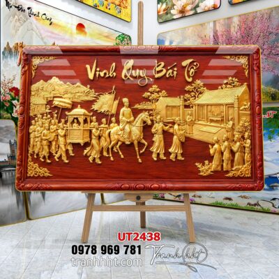 Tranh thư pháp tri ân cha mẹ thầy cô treo tường UT2438