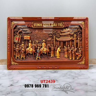 Tranh thư pháp tri ân cha mẹ thầy cô treo tường UT2439
