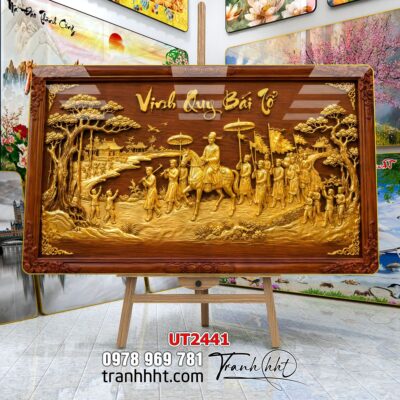 Tranh thư pháp tri ân cha mẹ thầy cô treo tường UT2441