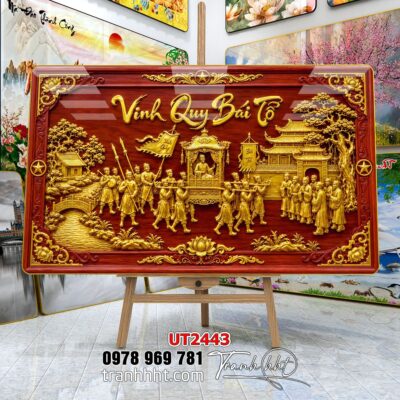 Tranh thư pháp tri ân cha mẹ thầy cô treo tường UT2443