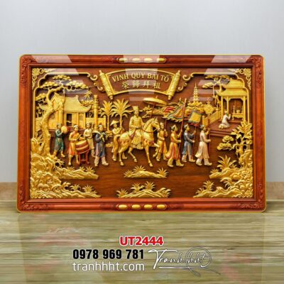 Tranh thư pháp tri ân cha mẹ thầy cô treo tường UT2444