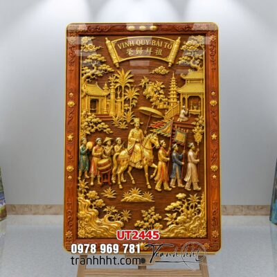 Tranh thư pháp tri ân cha mẹ thầy cô treo tường UT2445