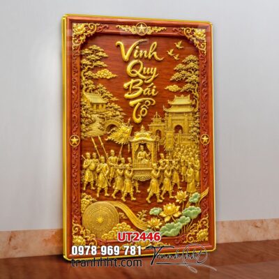 Tranh thư pháp tri ân cha mẹ thầy cô treo tường UT2446