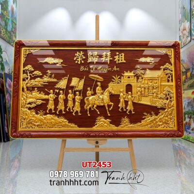 Tranh thư pháp tri ân cha mẹ thầy cô treo tường UT2453