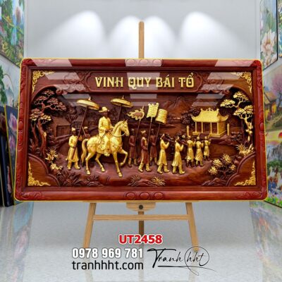 Tranh thư pháp tri ân cha mẹ thầy cô treo tường UT2458