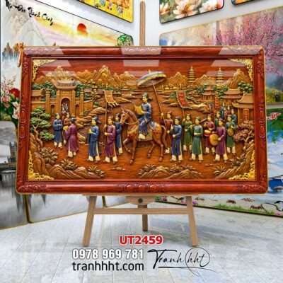 Tranh thư pháp tri ân cha mẹ thầy cô treo tường UT2459
